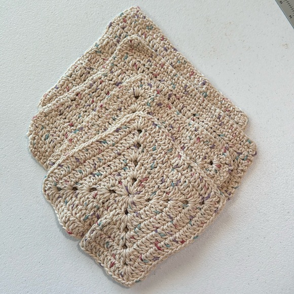 Handmade Hand Crochet Cotton Dishcloth/Washcloth - Picture 1 of 9
